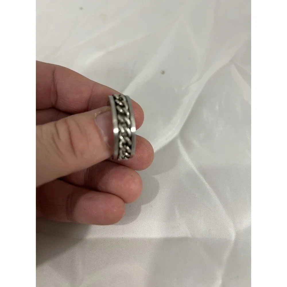 Men’s Ring Lot Stainless Steel & Titanium Fidget Ring Sizes 9–13